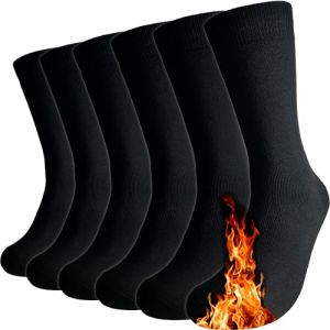 topline 6 Paires Chaussettes Thermiques - Chaussettes Thermiques pour Femme - Chaussettes Thermiques pour Homme (FR/ES, Num&eacute;rique, 40, 46, Taille Normale, Taille Normale, Noir (6 Paires)) (TOPLINE Store, neuf)