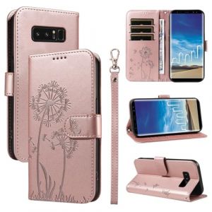 HUANGTAOLI Coque pour Samsung Galaxy Note 8, Housse &agrave; Rabat en Cuir, B&eacute;quille et 3 Porte-Carte, Flexible et Pliable, L&eacute;g&egrave;re et Antid&eacute;rapante, Protection &agrave; 360 degr&eacute; et Absorbant de Choc (gogoindustry, neuf)