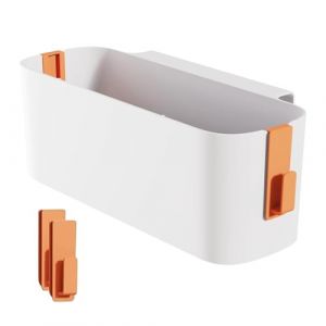 Panier de Rangement à Suspendre pour Chevet, Orange Organiseur de Lit à Suspendre avec Crochets, Organisateur de Chevet Suspendu en Plastique, Pour le Bureau, L'école, la Maison (ARCPNRT Eur, neuf)
