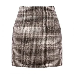 G&eacute;n&eacute;rique Mini Jupe Femme Crayon &Eacute;cossaise Jupe Court Haute Taille Bodycon pour Automne/Hiver (OKrjhu, neuf)