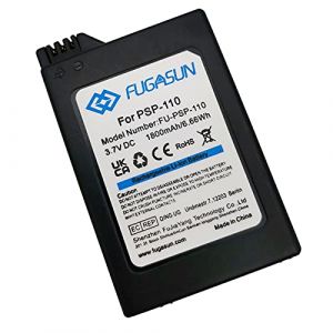 FUGASUN 1 pièces 1800 mAH PSP 110 Batterie PSP-110 Batterie pour Playstation PSP1000 1000G1 1004 1006 (FUGASUN-FR, neuf)