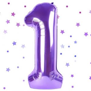 Ballon Chiffre 1,Ballons 1 an Violet,Ballons 1 Ans Anniversaire Numero 1 H&eacute;lium Ballons,101cm Chiffre 1 Decoration Pour Gar&ccedil;ons Filles Anniversaire F&ecirc;te (Estam Store, neuf)