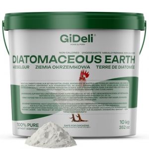 GiDeli Terre de diatomée pour poulets - Poudre 100 % pure non calcinée contre l'acarien rouge - 10 kg (Posh Sp. z o.o., neuf)