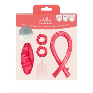 invisibobble Gift Set Beach Curl L | Kit de boucles sans chaleur pour de grandes et volumineuses ondulations de plage | Contient 2 élastiques, 1 bigoudi | 1 pince à cheveux & 1 ruban à boucler (New Flag GmbH, neuf)