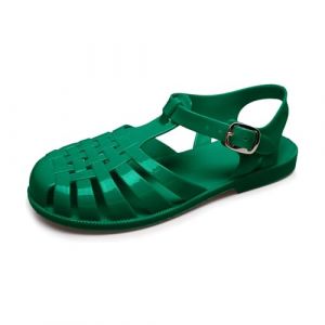 Sandales en Caoutchouc pour Femme, Unisexes, en Plastique, Chaussures Classiques à Boucle Transparente, Sandales en Caoutchouc, Chaussures de Plage en Cristal Geschenke (vicici-cinea, neuf)