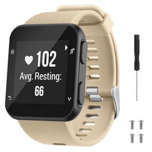 Oumida Bracelet pour Garmin Forerunner 35 / Approach S10, Sport Silicone Souple Bracelet Compatible avec Garmin Forerunner 35 / Approach S10, Beige (PanShiYunDong, neuf)