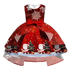 Générique Robe bébé Fille Noël, BéBéS Filles NoëL Tutu Jolie Robe à Manches Longues Tenues Jupe De pour Enfants Tenue De Noel Fille Costume BéBé Noel | VêTements Chaud (CQkejiGS, neuf)