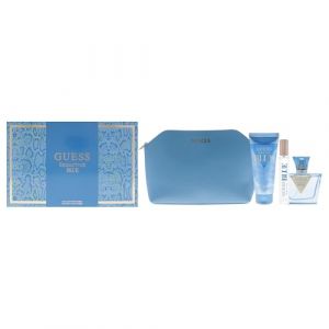 Guess Seductive Blue by Guess for Women - 4 Pc Gift Set 2.5oz EDT Spray, 3.4oz Body Lotion, 0.5oz EDT Spray, Pouch (CorpoeCapelli, neuf)