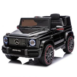 LALAHO Voiture &eacute;lectrique pour Enfants Mercedes G63，V&eacute;hicule Electrique Enfant 3 &agrave; 6 Ans avec T&eacute;l&eacute;commande 2.4G，2 Portes avec MP3 (Noir) (Sarefun, neuf)