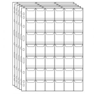 Uncle Paul Coin Collecting Pages 5 Feuilles 42 Poches Standard 9Hole Coin Pocket Inserts Collecting Sleeves for Coins CS03542 (Uncle Paul Direct, neuf)