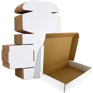 HORLIMER Carton Emballage Colis 280x204x51 MM Lot de 25, Petite Boîte Carton d'expédition pour Expédition Postale, Courrier, Bougies ou Cadeau, ?Blanc (WallArters, neuf)