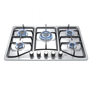 IsEasy Plaque Gaz 5 Feux Inox, Plaque de Cuisson Gaz 5 Feux Encastrable, Table Gazs 5 Foyer, Gazs Ville et Bouteille (IsEasy Appliances, neuf)