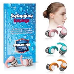 Bouchons d’Oreilles Natation Adulte – Lot de 3 Paires Réutilisables en Silicone Étanche avec Boîte – Bouchons Anti-Eau Doux pour Piscine, Douche, Plongée – Homme et Femme (SZLXDZ, neuf)