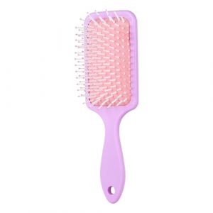 Brosse &agrave; cheveux paddle, brosse &agrave; coussin d'air avec poils souples et souples et massage du cuir chevelu, avec poils souples et flexibles et peigne de massage pour cheveux &eacute;pais, boucl&eacute;s, fins, longs (Geowu, neuf)