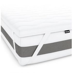 POKAR Surmatelas 140x190 cm | Mousse de Confort 5 cm &Eacute;pais Topper de Matelas | Soutien Ergonomique & R&eacute;partition du Corps | Housse Respirante Amovible Lavable &agrave; 60&deg;C | Hypoallerg&eacute;nique & Anti-acariens (EURAKOP-FR, neuf)