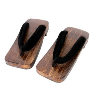 VENYAA Hommes Sabots Chaussons,Flat Heel Tong Japon Sandales Sabot Bois,Geta Sandales Sabots Flip-Flop Deux Dents Japonais Traditionnel &Agrave; Talon Plat Chaussons(Size:EU 40,Color:M&acirc;le+A) (beiliyashangmao, neuf)