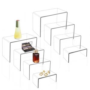 VFANDV 8 Pi&egrave;ces Pr&eacute;sentoir en Acrylique Transparent, Pr&eacute;sentoir Support Multifonction 4 Tailles pour Cupcakes Desserts Cosm&eacute;tiques Parfums Presentoir Aperitif Buffet Supports d'affichage de Bijoux (ZYNTHERRA, neuf)