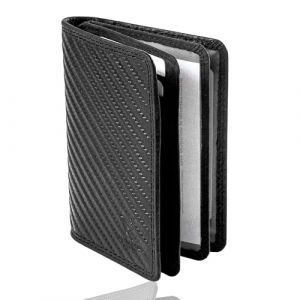MATADOR Porte Carte Homme Cuir #Porto avec &eacute;l&eacute;gante Bo&icirc;te Cadeau, Luxe Porte Carte RFID, Portefeuilles et Porte-Cartes avec de Nombreux Compartiments &agrave; Cartes en Noir Carbone (MATADOR LEDER "The German Brand", neuf)