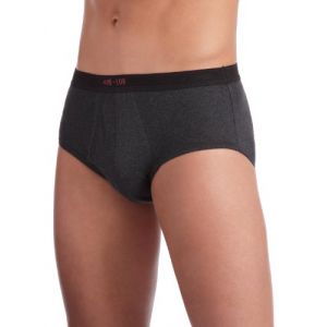 Eminence - Slip Taille Haute Ouvert Pur Coton Premium - Taille : 4 - Couleur : Anthracite chin&eacute; (EMINENCE ATHENA, neuf)