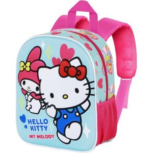 Sac &agrave; Dos 3D pour Maternelle &ndash; Cartable pour Hello Kitty Friendsh Fan, 31x26x11 cm, Polyester, Id&eacute;al pour les Loisirs et les Effets Personnels des Enfants, Cadeau 2 &agrave; 7 ans, Voyage (clondo, neuf)
