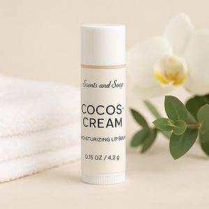 Natural Cocos and Cream Lip Balm with Cocoa and Shea Butter. Silky Smooth Formula (Scent and Soaps, neuf)