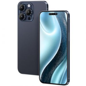 FufoneUS Affichage Faux Jouets téléphone téléphone Portable modèle métallique réplique Non Fonctionnement 1:1 téléphone pour téléphone 15 Faux Jouet Mobile (pour 15 Pro Bleu Écran Couleur) (Hombodar Tech, neuf)