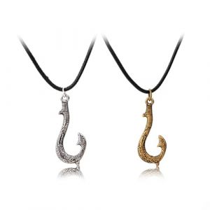 ARHZ 2 pi&egrave;ces Collier pour Vaiana, Collier pendentif oc&eacute;an de Moana Maui,collier crochet marin,Cadeaux de No&euml;l, d'Halloween et d'anniversaire (ARHZ, neuf)