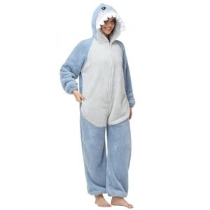 Luojida Combinaison Unisexe Adulte Pyjama Onesies Animal Cosplay Panda Deguisement Deguisement Halloween Femme Homme a Capuche &zwnj;Zip Kigurumi Halloween Costume Animaux Carnaval (Luojida, neuf)