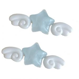 Épingles à cheveux en forme d'aile d'étoile pour filles et adolescentes - Pince à cheveux avec motif aile pour cheveux fins - Épingles à cheveux légères pour queues de cheval (guangzhoujucikejiyouxiangongsi, neuf)