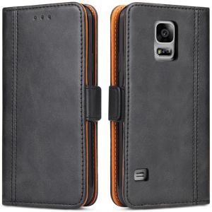 ROJIOJIO Coque pour Samsung Galaxy S5/ S5 Neo, Housse en Cuir PU Premium Etui &agrave; Rabat Pochette de Portefeuille, &Eacute;tui de Protection pour Samsung Galaxy S5/ S5 Neo, Noir (ROJIOJIO, neuf)