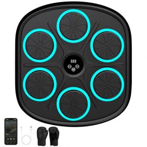 AHWOiHS Music Boxing Machine Adulte Machine de Boxe Musicale, Machine de Boxe de Musique Intelligente Équipement - 9 Modes de Vitesse Cible Boxe Mural Musique avec Gants de Boxe (AHWOiHS-EU, neuf)