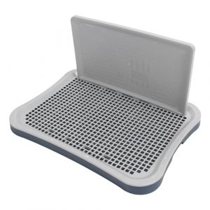 Goshyda Toilettes de Dressage pour Chien, Plateau d'apprentissage de la propreté pour Chien avec Colonne Murale, Toilettes D'intérieur pour Dressage de Chien, Support de Tapis (Bleu (Yunir, neuf)