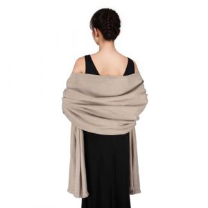 SWAT PANY Pashmina Châles et Châles pour Robes de Soirée Beige Châle de Mariage Écharpe Hiver Grand Châle Doux pour Femmes (FU JINMY, neuf)