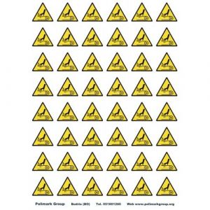 Panneaux de danger - Signalisation de s&eacute;curit&eacute; - Pictogrammes adh&eacute;sifs pr&eacute;d&eacute;coup&eacute;s en PVC Format A4 - Adh&eacute;sif HI-GRIP de haute qualit&eacute; (D'abrasion - 30 mm (&agrave; partir de 48 &eacute;tiquettes) (ALUMINIUMPOINT, neuf)