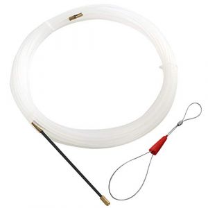 RUNCCI-YUN Tire cable fils électriques,Tire-Fils Nylon avec tête flexible de guidage et oeuillet de tirage démontableL=15m (RUNCCI-YUN, neuf)