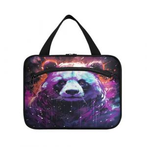 Linnyio Panda Violet Fantaisie Trousse de Toilette de Voyage Suspendue Maquillage,Grande Capacité Pliable Rangement Sacs de Lavage pour Femmes Filles (Linnyio, neuf)