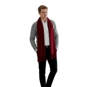 LA Ferani &Eacute;charpe en cachemire pour homme automne hiver fine 185x65 &eacute;charpe en cachemire style d&eacute;contract&eacute; &eacute;charpe en laine couleur unie &eacute;charpe pour homme, Bordeaux, 185 cm x 65 cm (LA FERANI, neuf)