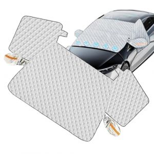 Housse de pare-brise contre la neige | Protection magn&eacute;tique pour pare-brise avant, anti-neige &ndash; Pour propri&eacute;taires de voitures, SUV, berlines, climats froids, jours de neige, pluie, trajets (jiaxiaoxuaN, neuf)