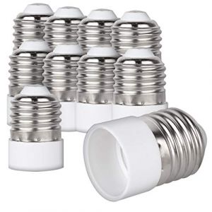 kwmobile 10x adaptateur de douille - 10x convertisseur de douilles E27 vers E14 - Adaptateur de support de lampe culot E14 pour ampoule LED halog&egrave;ne (SX-Commerce, neuf)