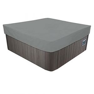 YIJIEHH Housse pour Bain &Agrave; Remous Carr&eacute;e De Jardin, Bache De Protection pour Piscine en Tissu Oxford 210D &Eacute;tanche Protector-Spa - Imperm&eacute;able, Anti-poussi&egrave;re, Anti-UV-Gray Gris||207x207x30cm (shangmaodian(Livraison rapide en 7 &agrave; 14 jours), neuf)