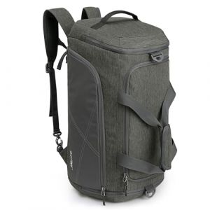 G4Free Sac &agrave; dos de voyage 3 voies 45 L/60 L Grand sac de sport avec compartiment humide et compartiment &agrave; chaussures pour voyage, natation, yoga, randonn&eacute;e, camping, gris, (45L) UK, Sportif (G4Free-Direct, neuf)