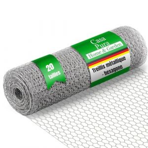 casa pura Grillage Clôture forestière - Clôture pour Animaux - Grillage à Gibier Mouton Chèvre Chien Poussins poules - Treillis volière galvanisé - Maille nouée (H1 cm x L10 m Maille 13mm) (Velvet Trading, neuf)