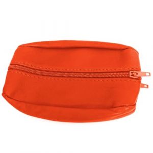 Charmoni - Portefeuille Homme - Top qualité - Fermeture éclaire - Porte-Monnaie - Cuir véritable - pour Poches Pantalon ou Veste (Orange (Grand)) (Charmoni, neuf)