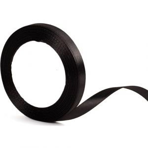 Ruban de satin noir de 10 mm pour emballage cadeau, 22 m &ndash; Ruban d'Halloween en tissu fin pour cadeaux, g&acirc;teaux, n&oelig;uds pour cheveux, bouquet, travaux manuels et d&eacute;coration (GAOSHUONUO STORE, neuf)