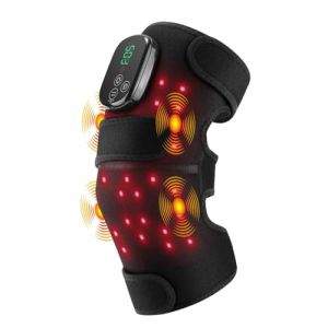 Appareil de massage de genou avec 4 zones de vibration, contr&ocirc;le sans fil rechargeable pour genoux/articulation/coude/&eacute;paule soulagement des raideurs (Garqifertt, neuf)