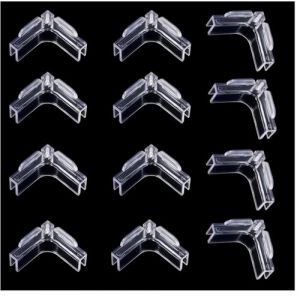 CAASFOOY Lot de 12 Protecteur Bords D'aquarium Outils, Support d'angle,L-&eacute;querre de Fixation, D'aquarium Transparent &eacute;querres en L en Acrylique, Pur Fixation d'aquarium,vitrine en Verre, 5 mm (GUIYANG DAPANGYU SHANGMAO YOUXIANGONGSI, neuf)