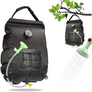 Yuragim Sac de Douche Solaire Camping, 20L Solaire Sac de Douche Portable, Pliant Extérieur pour Douche avec Amovible à Tête de Douche 45 °C Chauffe Eau Solaire Douche pour Randonnée Escalade Voyage (YUNBOZHANGYU, neuf)