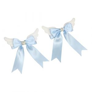 Bandeaux for cheveux for femmes, ailes d'ange, pinces à cheveux, nœud papillon, barrette à ailes blanches, accessoires décoratifs for cheveux for femmes, fête costumée(White Blue) (YJHLX, neuf)