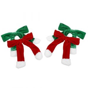 Homoyoyo Lot de 4 Pinces &agrave; Cheveux &agrave; Ressort N&oelig;uds en Velours Rouge et Vert Accessoires Festifs pour Coiffure de No&euml;l Barrettes D&eacute;coratives pour Femmes et Filles Maintien S&eacute;curis&eacute; et (Alda Jin, neuf)