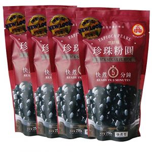 Tapioca Pearl &ndash; Saveur sucre noir 250 ml, lot de 4 (Xihaha Oriental Grocery & Gift Shop, neuf)